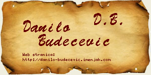 Danilo Budečević vizit kartica